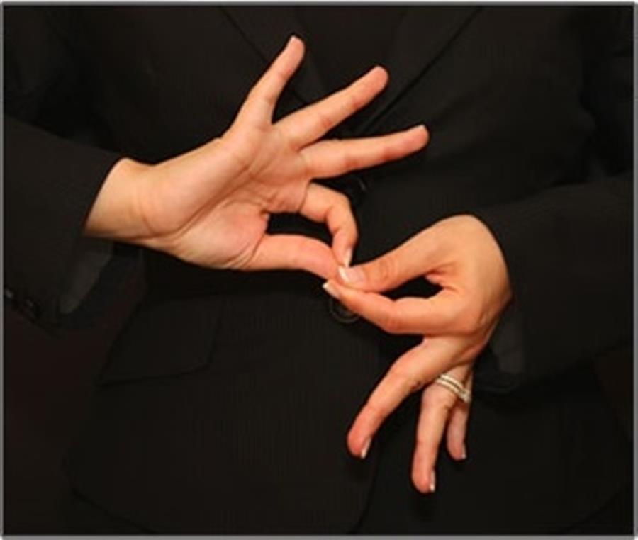 American Sign Language sign for interpret.